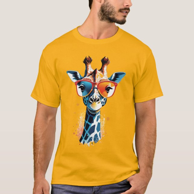 Snyggt Giraffe Extravaganza T Shirt (Framsida)