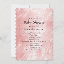 Snyggt Girly  Rosa Glam Inbjudningar