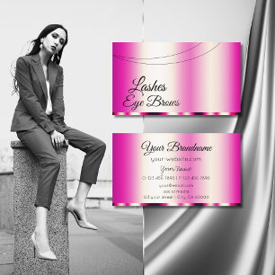Snyggt Girly Rosa Glamora Modern och Enkel Visitkort