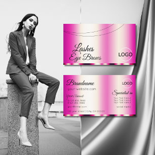 Snyggt Girly Rosa Glamoral med Logotyp Modern Visitkort