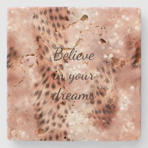Snyggt Girly Rosa ros Guld Leopard Glitz Stenunderlägg
