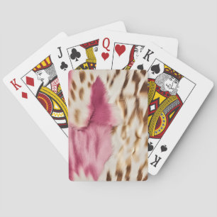 Snyggt Girly Rosa White Guld Zebra Casinokort