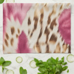 Snyggt Girly Rosa White Guld Zebra Kökshandduk<br><div class="desc">Snyggt Girly Rosa Guld White Zebra</div>