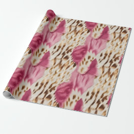 Snyggt Girly Rosa White Guld Zebra Presentpapper