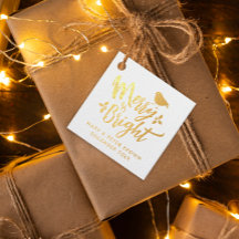 Snyggt Glam Merry och Bright jul Bird Typo