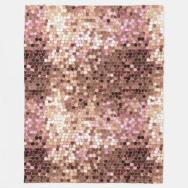 Snyggt Glam Ro Guld  Rosa Confetti Fleecefilt