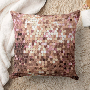 Snyggt Glam Ro Guld Rosa Confetti Kudde