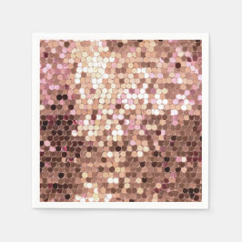 Snyggt Glam Ro Guld  Rosa Confetti Pappersservett