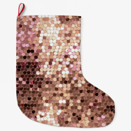 Snyggt Glam Ro Guld  Rosa Confetti Stor Julstrumpa