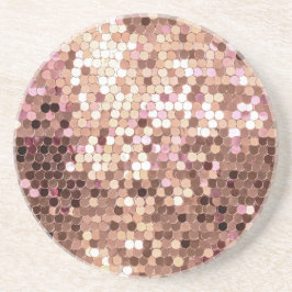 Snyggt Glam Ro Guld  Rosa Confetti Underlägg