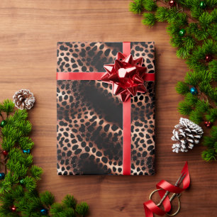 Snyggt Glam Ro Guld Rosa Leopard Gnistra Presentpapper