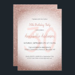 Snyggt Glam Rosa ros Guld Gnistra 30års födelsedag Inbjudningar<br><div class="desc">Gratulera till födelsedagsfirandet med den här Modern Glam Snyggt Rosa ros Glitter Guld,  Gnistra Birthday Card-inbjudan.</div>