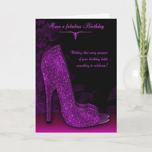 Snyggt Glamor Shoor Birthday Greeting Card Kort