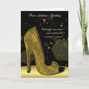 Snyggt Glamor Shoor Birthday Greeting Card Kort
