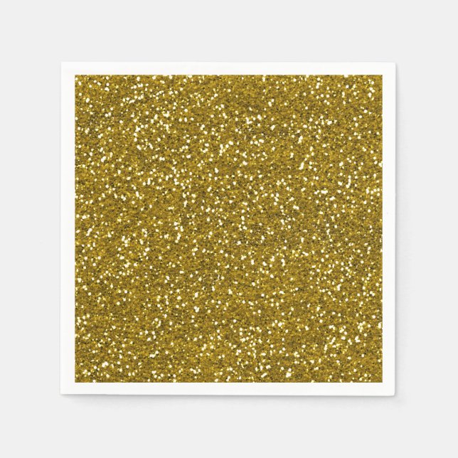Snyggt Glitter Guld Pappersservett (Framsidan)