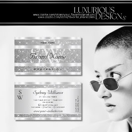 Snyggt Glitter mousserande stjärnor Monogram Visitkort