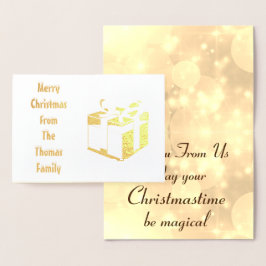 Snyggt Gold Foil-Personligen - jul Folierat Kort