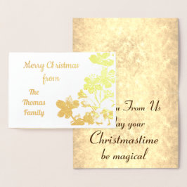 Snyggt Gold Foil-Personligen - jul Folierat Kort