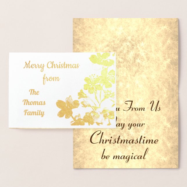 Snyggt Gold Foil-Personligen - jul Folierat Kort (Display)