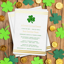 Snyggt Gold Foil St. Patrick Day Baby Shower