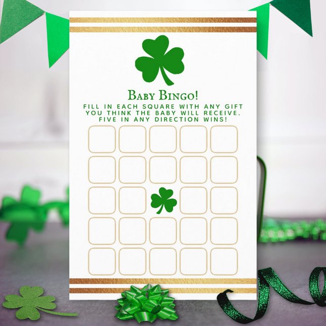 Snyggt Gold Foil St. Patrick Day Baby Shower (Skapare uppladdad)