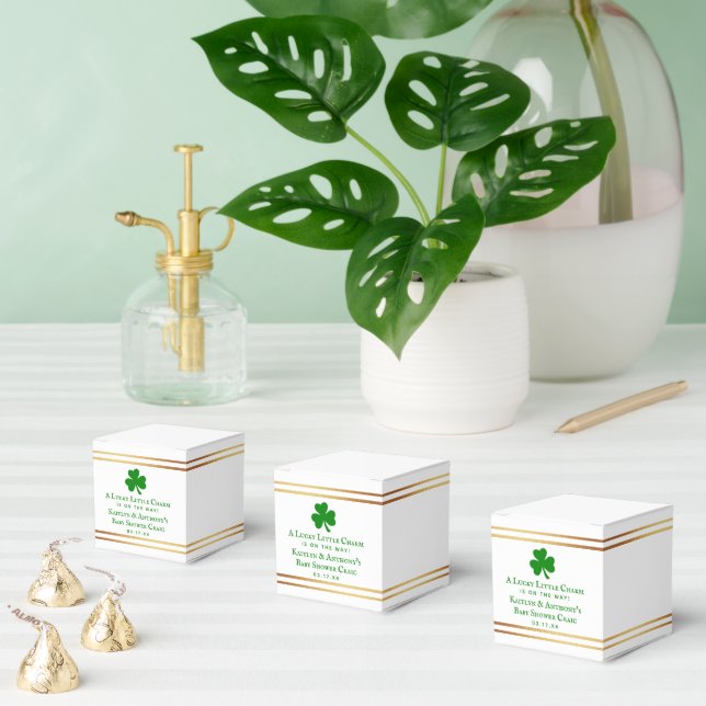 Snyggt Gold Foil St. Patrick Day Baby Shower Presentaskar (Multipel)