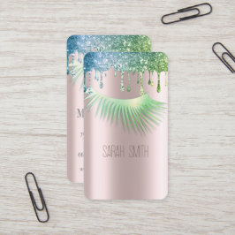 Snyggt Golde Ro Glitter Drives Eyelash Visitkort