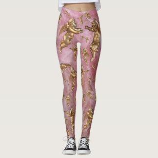 Snyggt Golden Änglar Rosa Leggings