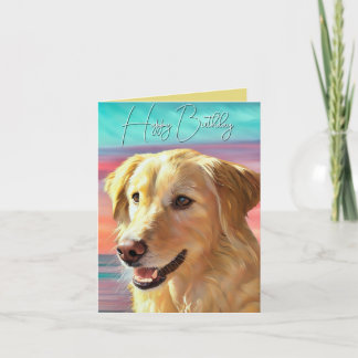 Snyggt Golden Retriever-mappat gratulationskort Kort