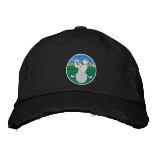 Snyggt Golfer Stripe Circle Elegant Design Broderad Keps