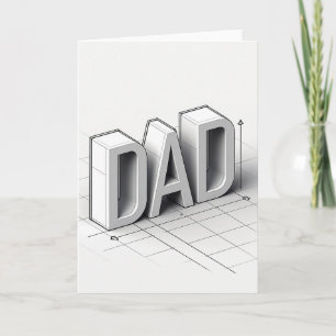 Snyggt Grå Pappa Fars Dags-kort Kort