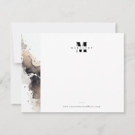 Snyggt Gräns Bold Brev Enkel Monogram Namn Anteckningskort