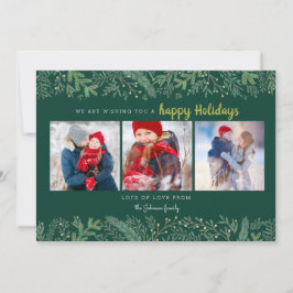 Snyggt Gräs Vines grönt träd Helgdagar Julkort