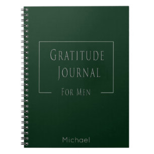 Snyggt Gratitude Journal för manar Mörk grönt Anteckningsbok