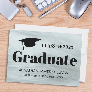 Snyggt Grått 2022 Studenten Inbjudningar
