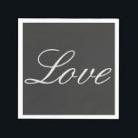 Snyggt Grått Background Kärlek Bröllop Pappersservett<br><div class="desc">Du kan enkelt byta typsnitt och färg. Du kan också lägga till logotypen och bakgrundsbilden som du vill.</div>