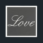 Snyggt Grått Background Kärlek Bröllop Pappersservett<br><div class="desc">Du kan enkelt byta typsnitt och färg. Du kan också lägga till logotypen och bakgrundsbilden som du vill.</div>