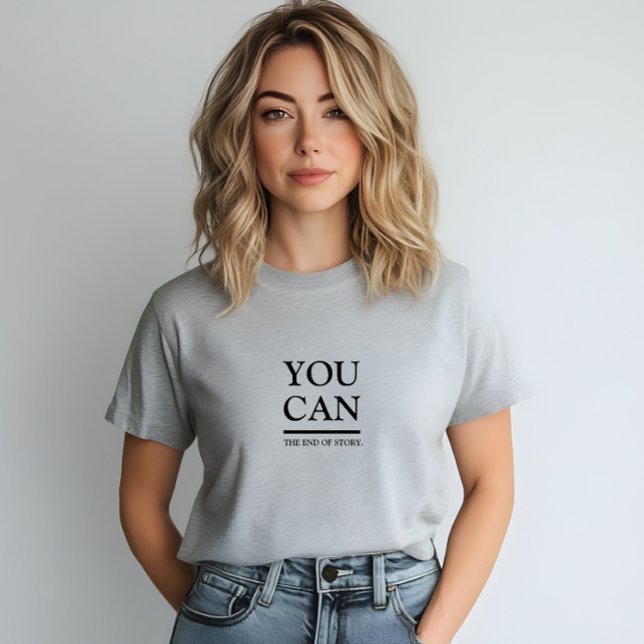 Snyggt Grått Du kan slappna av T Shirt (Stylish Grey You Can Slogan T-Shirt)