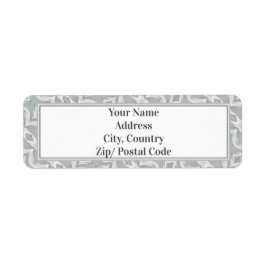 Snyggt Grått och vit Returadress Etikett