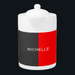 Snyggt Grått Red Minimalist Modern Add Namn<br><div class="desc">En attraktiv,  enkel utformning av eleganten. Du kan byta typsnitt,  färg,  bakgrunden med lätthet till använda verktyg.</div>