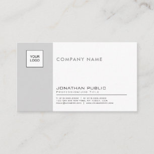Snyggt Grått White Professionell Company Plain Visitkort