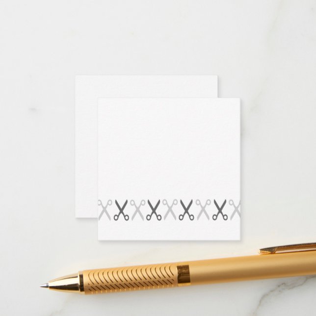 Snyggt Grått White Scissors Hairdresser Taylor Tilläggskort (Fram/Back In Situ)