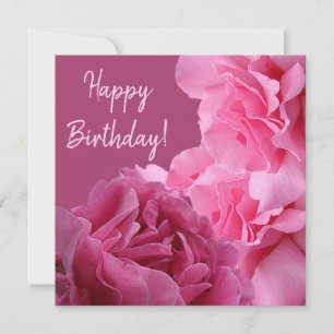Snyggt grattis på födelsedagen söt rosa ros quirky julkort