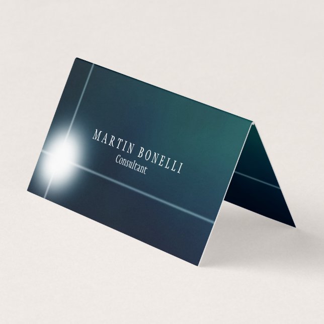 Snyggt Greeny Blue Plain Clean Visitkort (Framsida)