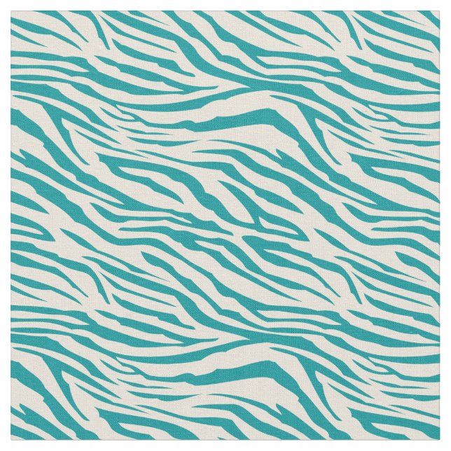 Snyggt Grönt Blue Ivory Geometric Zebra mönstrad Tyg (Närbild)