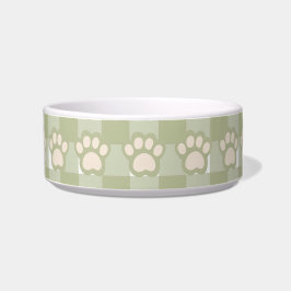 Snyggt Grönt Gingham pet bowl