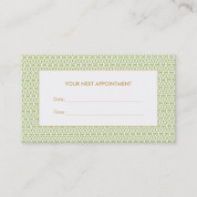 Snyggt Grönt Lattice Salon avtalskort