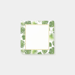Snyggt Grönt Tropical Löv Mönster Post-it Block