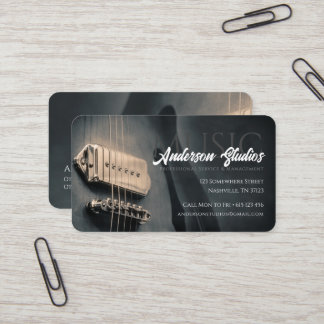 Snyggt Guitar Music Studio Nashville Musician Visitkort
