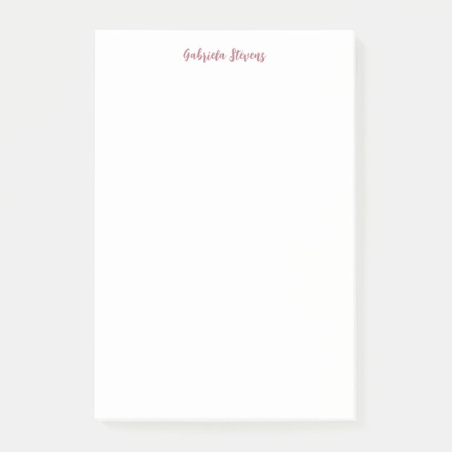 Snyggt Guld Calligraphy Namn White Post-it Block (Framsida)